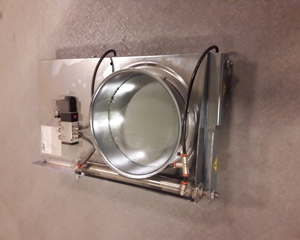 Branch piece w/shutter pneumatic M&M D200 for diagonalmixer